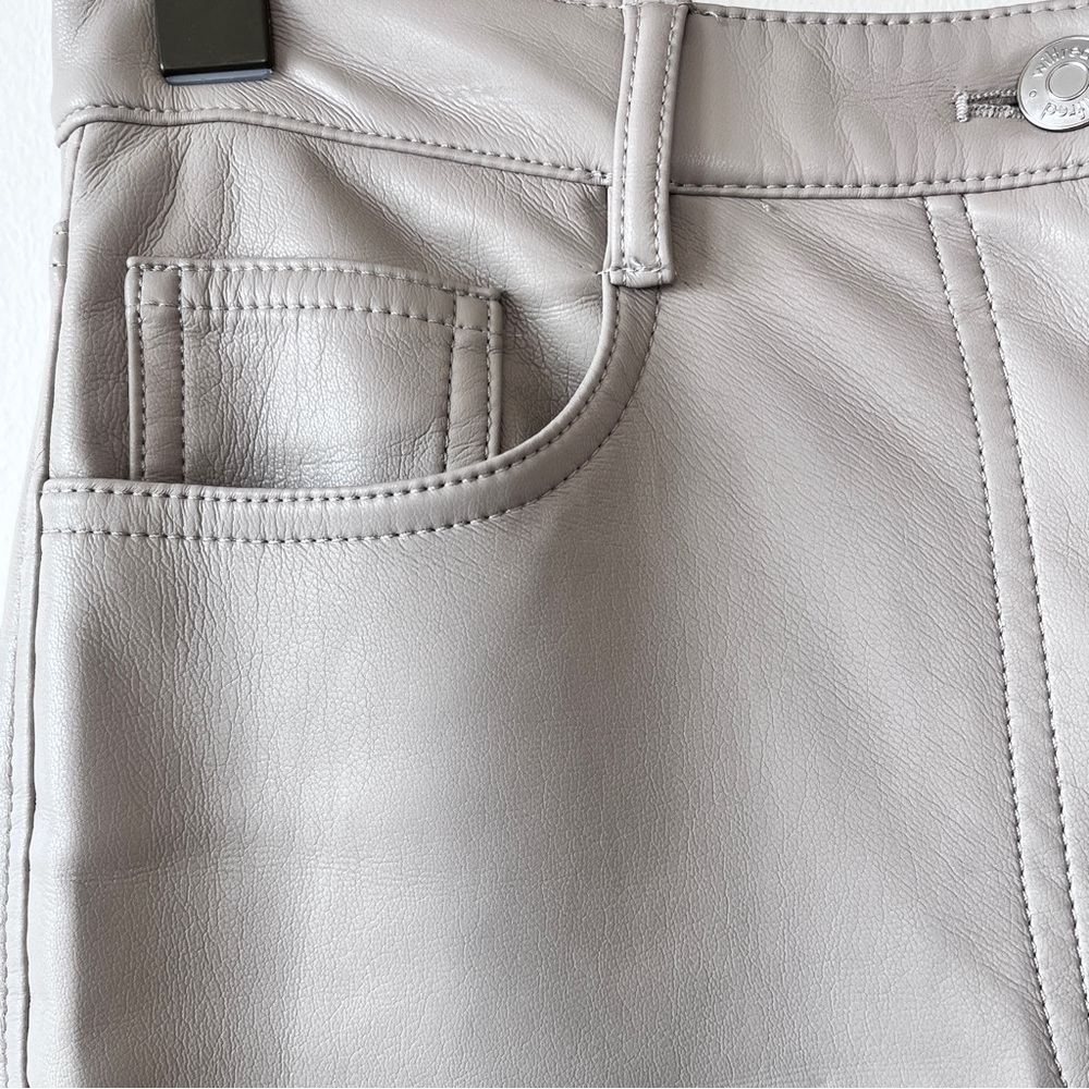 Aritzia Wilfred Tan Faux Vegan Leather Pants Size 6 - Picture 5 of 5